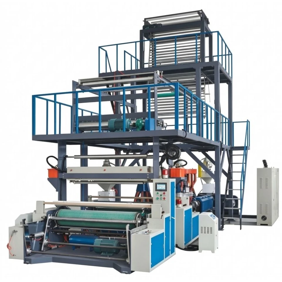 HDPE LDPE ABC Peb txheej Co Extrusion Zaj duab xis tshuab tshuab